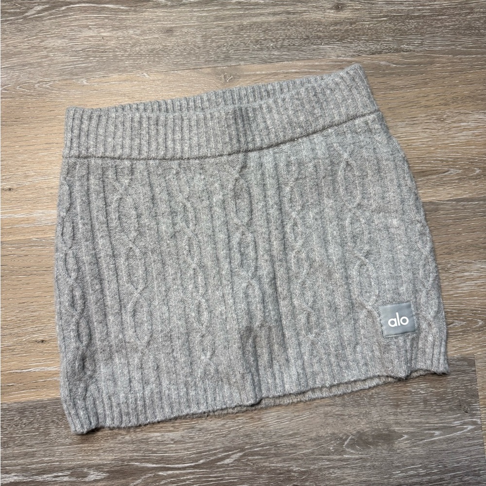 Alo Yoga Cable Knit Skirt - Grey